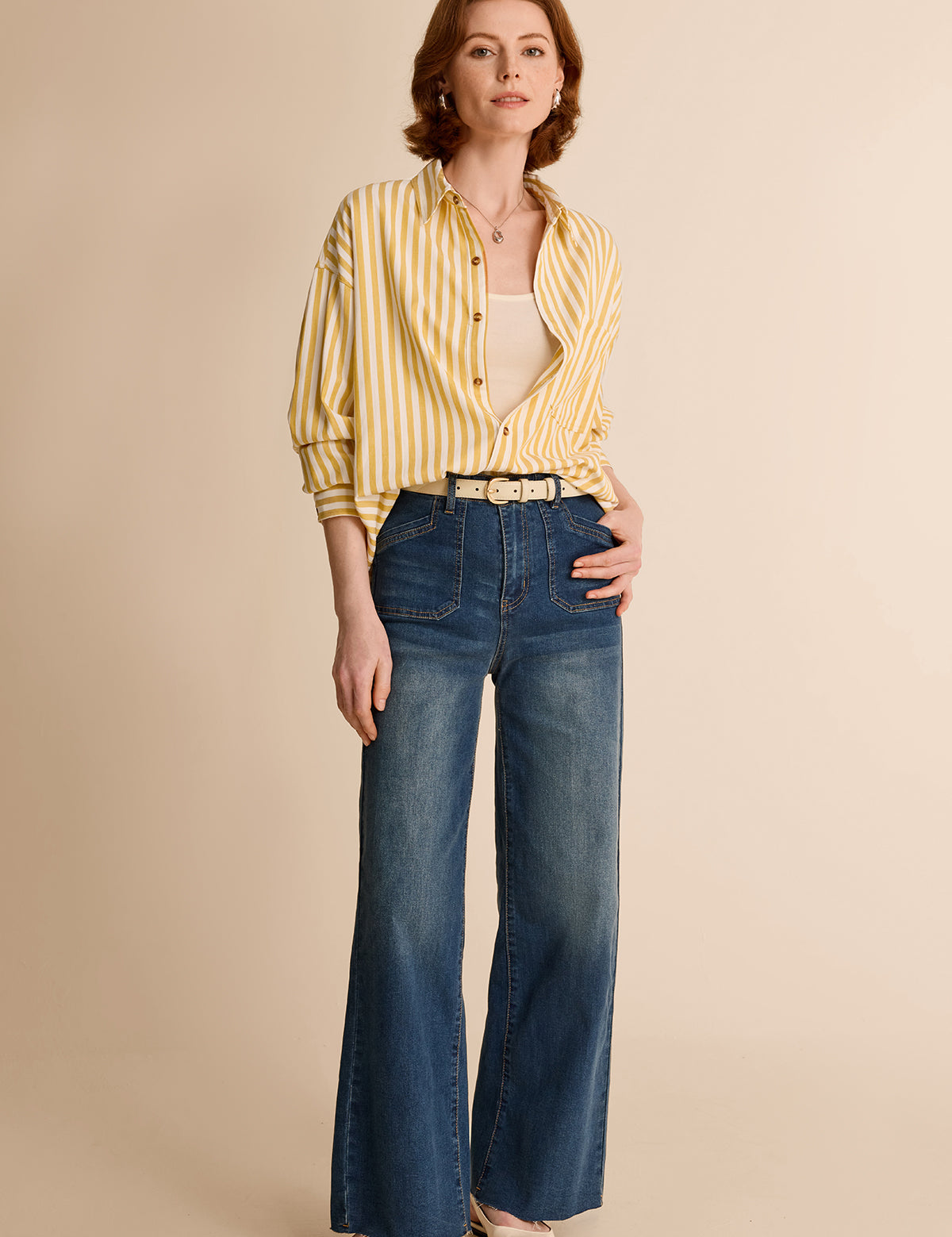 CicyBell-Womens-Yellow-Striped-Shirts-H5N8045_3.webp