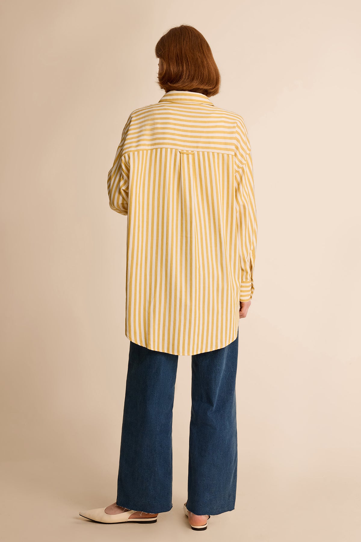 Cicy Bell Womens Yellow Striped Shirts