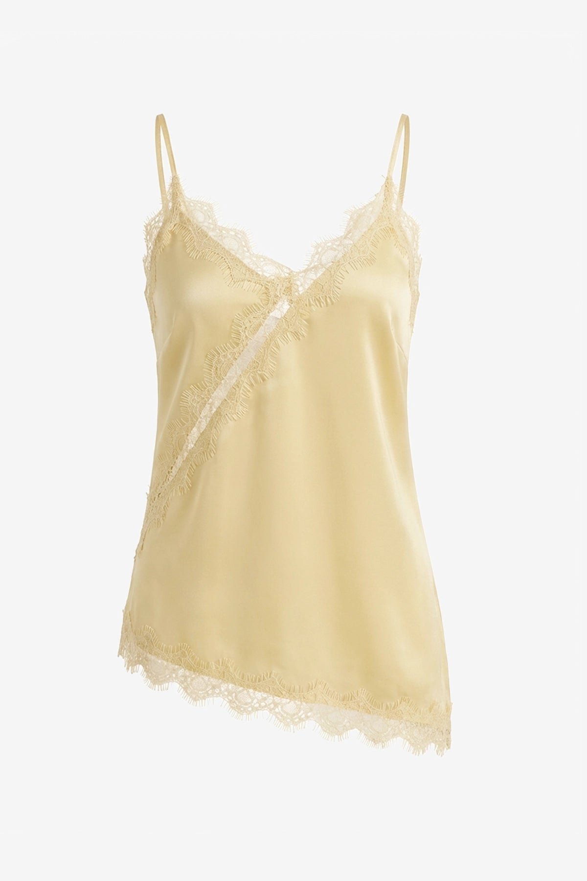 Women Yellow Summer Satin Cami Tops | CicyBell