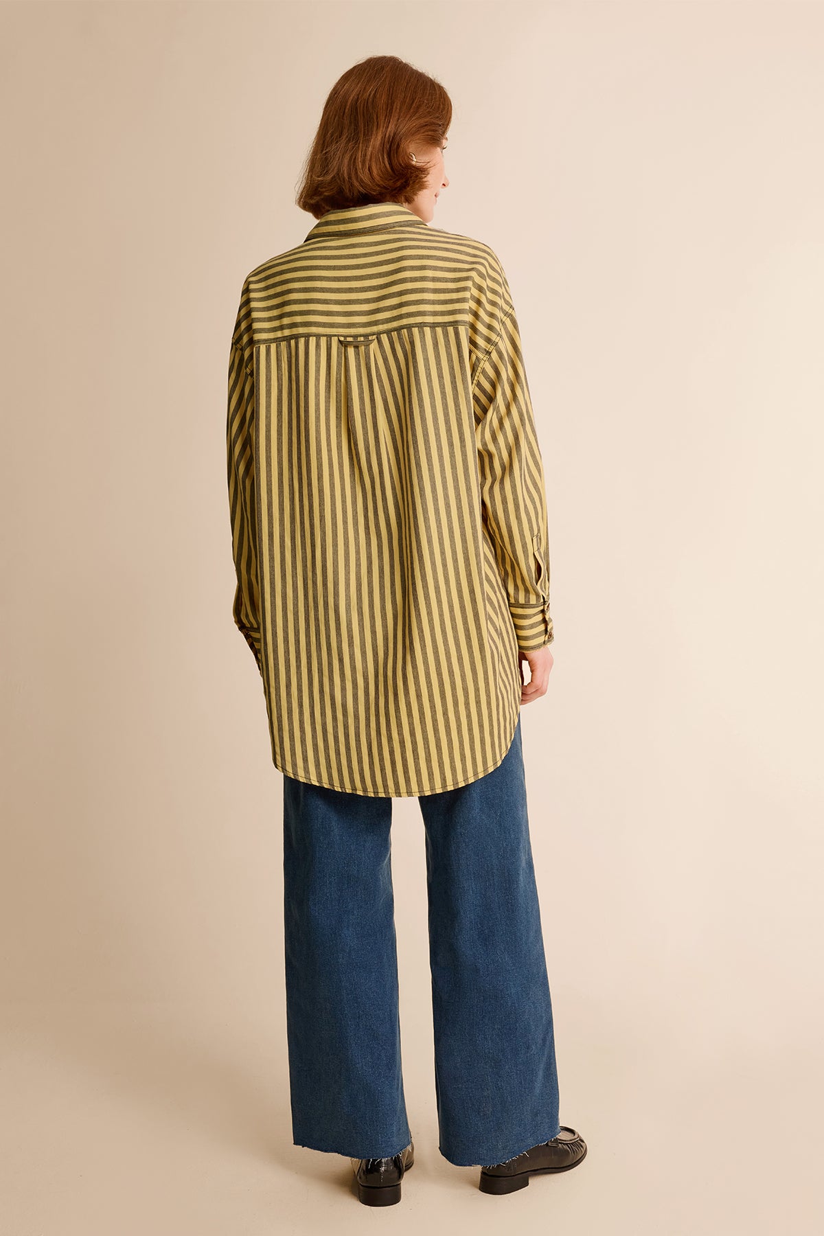 Womens Yellow Black Striped Shirts | CicyBell
