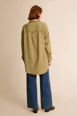 Womens Yellow Black Striped Shirts | CicyBell