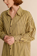 Womens Yellow Black Striped Shirts | CicyBell