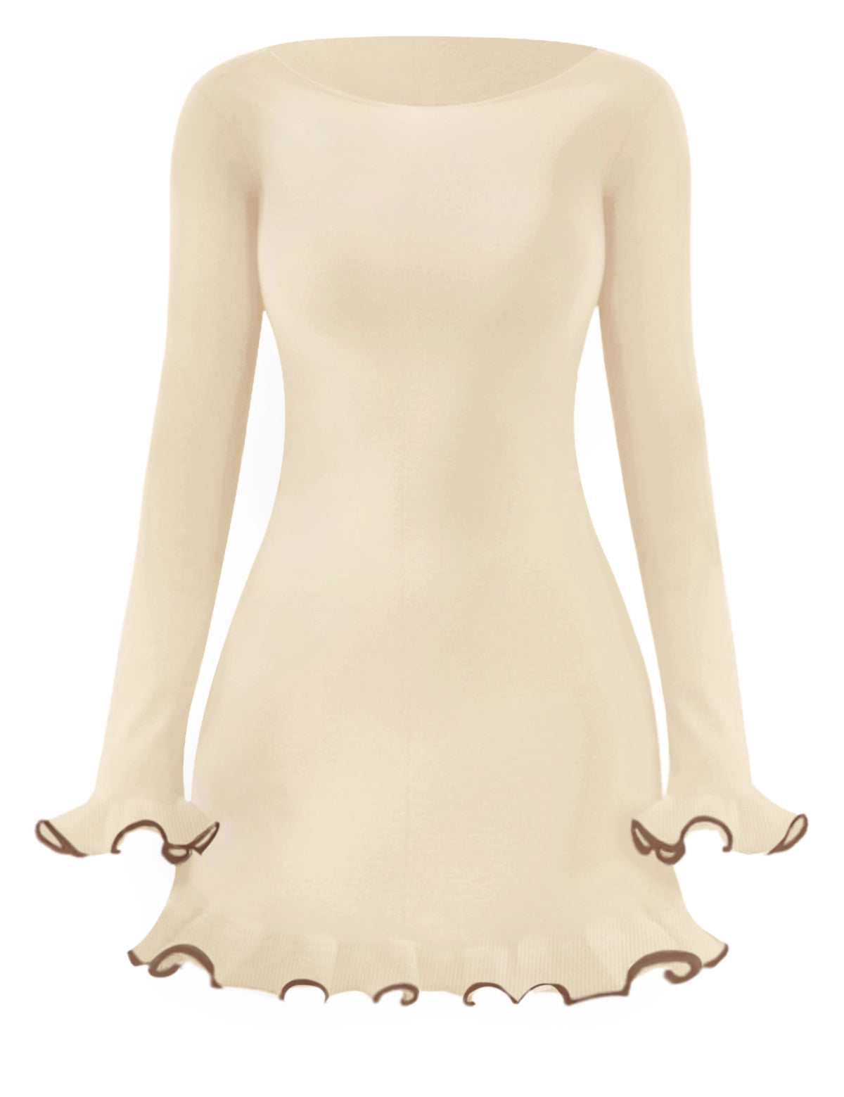 CicyBellWomensApricotRuffleMiniDress5.webp