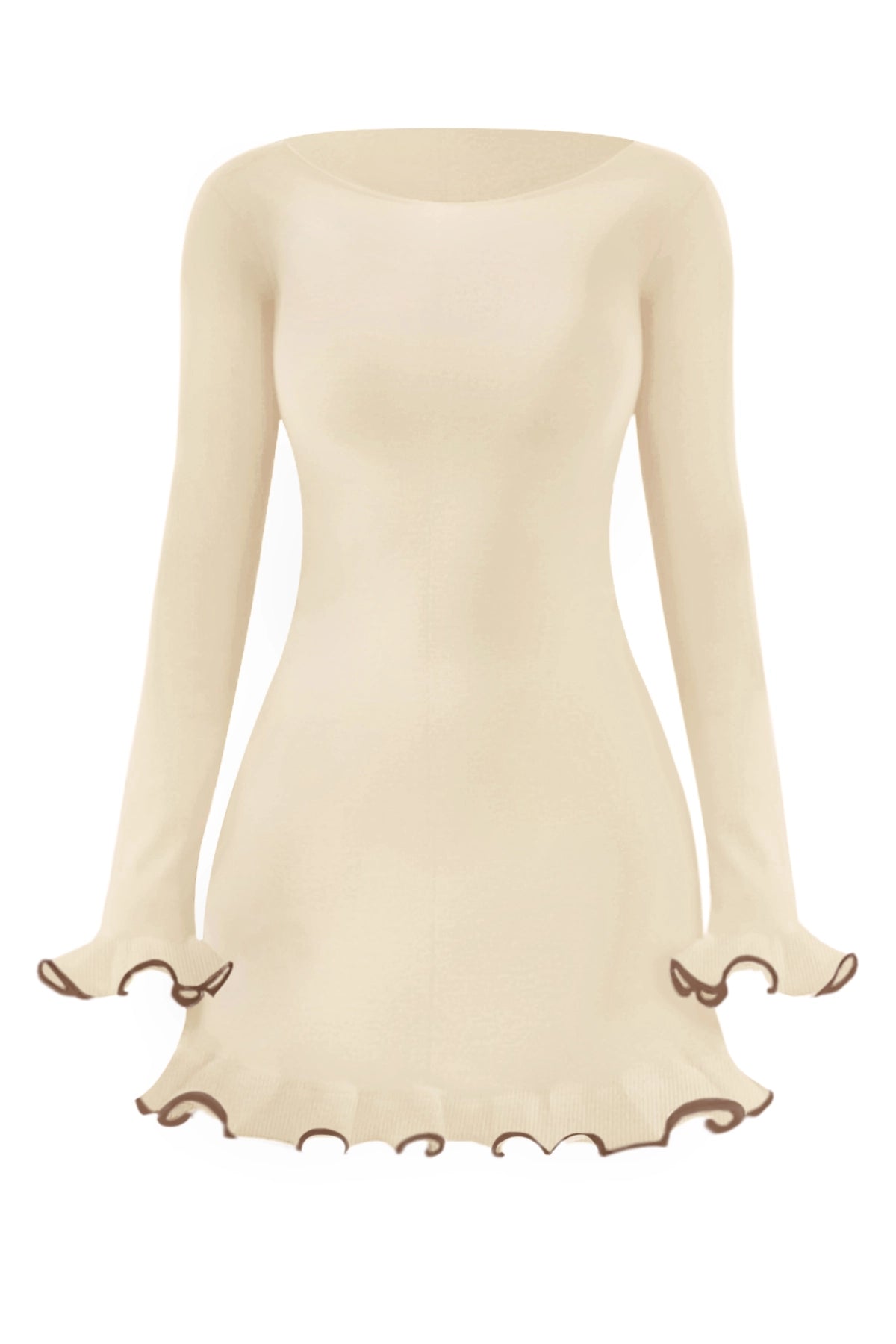 Cicy Bell Womens Apricot Ruffle Mini Dress