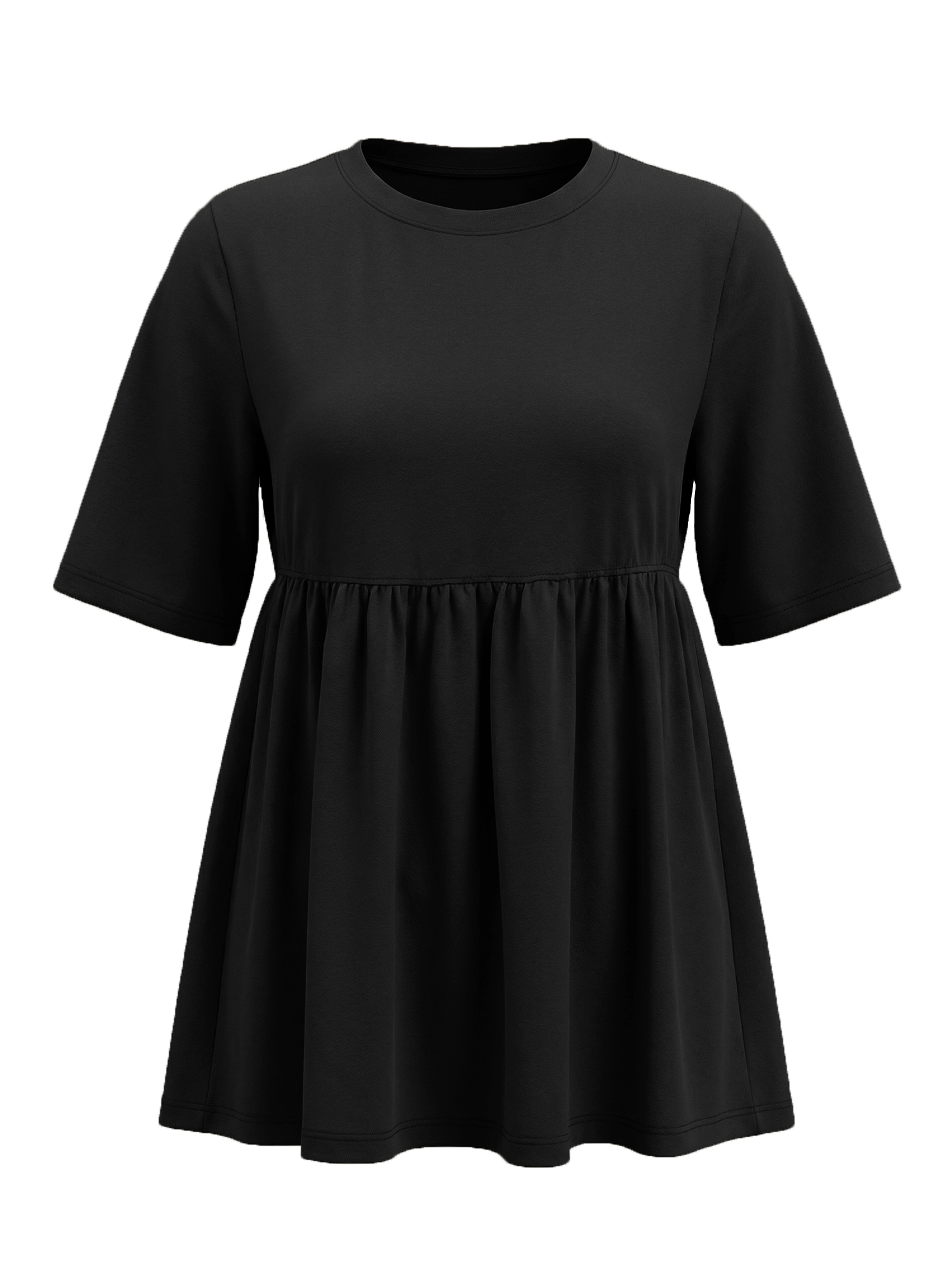 Cicy Bell Womens Black Babydoll Tops