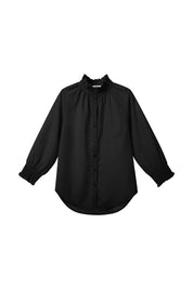 Cicy Bell Womens Black Button Down Shirts