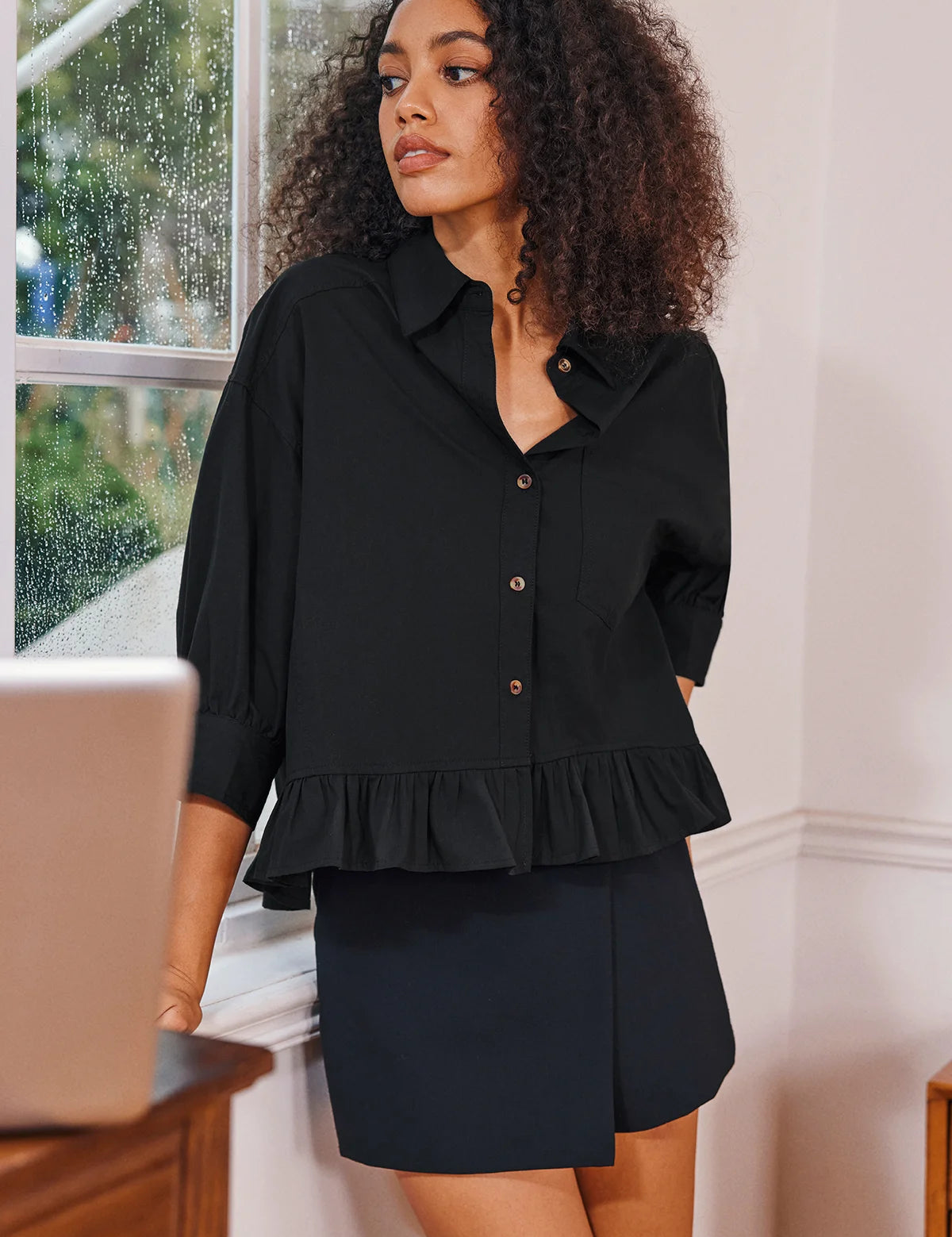 CicyBellWomensBlackCroppedShirtsM5A724HS2.webp