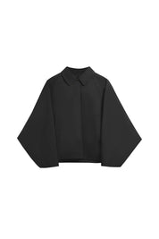 Cicy Bell Womens Black Cropped Trench Coat
