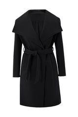 Cicy Bell Womens Black Pea Coat