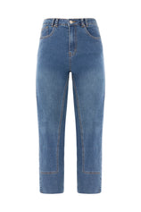 Cicy Bell Womens Blue Straight Leg Jeans