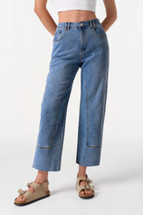 Cicy Bell Womens Blue Straight Leg Jeans