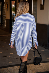 CicyBellWomensBlueStripedShirts3