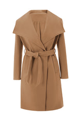 Cicy Bell Womens Brown Pea Coat