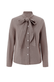 Cicy Bell Womens Brown Plaid Shirts