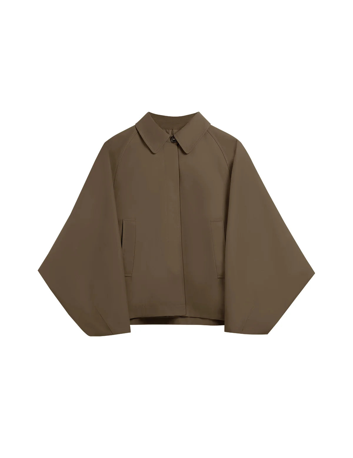 CicyBellWomensDarkBrownCroppedTrenchCoatH5N8601-5.webp