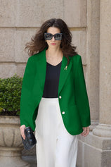 Cicy Bell Womens Green Casual Blazers