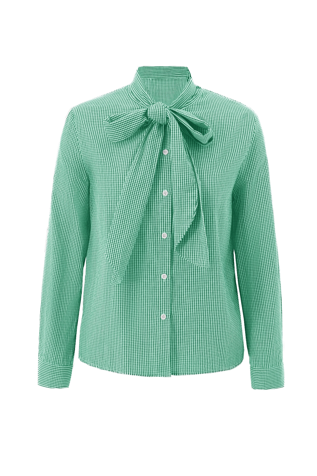 Cicy Bell Womens Green Plaid Shirts