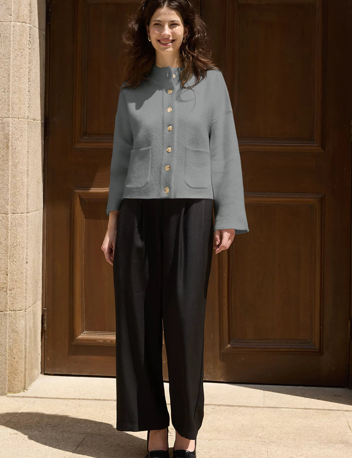 CicyBellWomensGreyCardigansH5N9073.webp