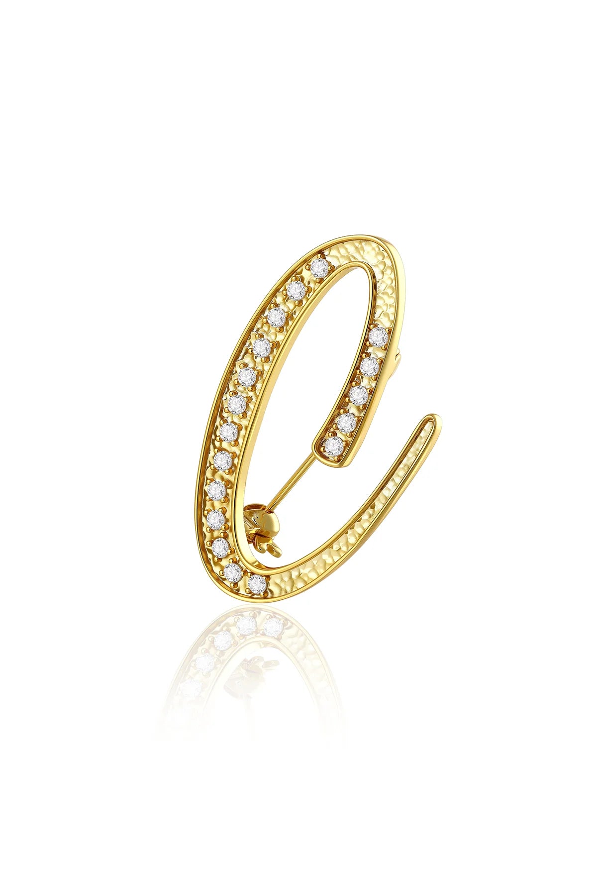 Cicy Bell Womens Letter C Gold Brooch Pins