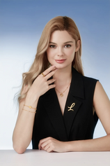 Cicy Bell Womens Letter L Gold Brooch Pins