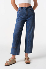 Cicy Bell Womens Navy Straight Leg Jeans