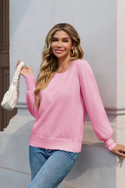 Cicy Bell Womens Pink Pullover Tops