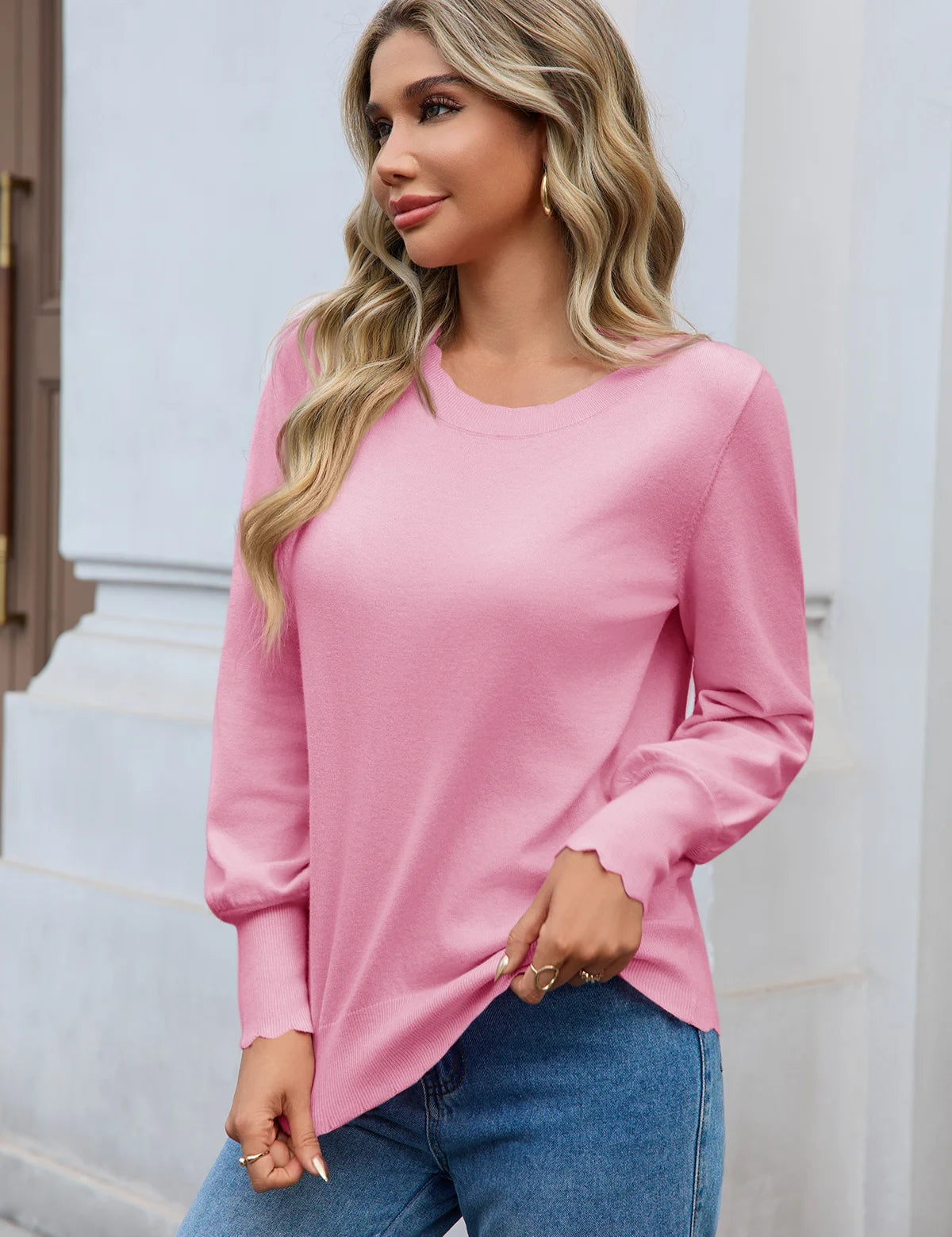 CicyBellWomensPinkPulloverTopsH9H4286.webp
