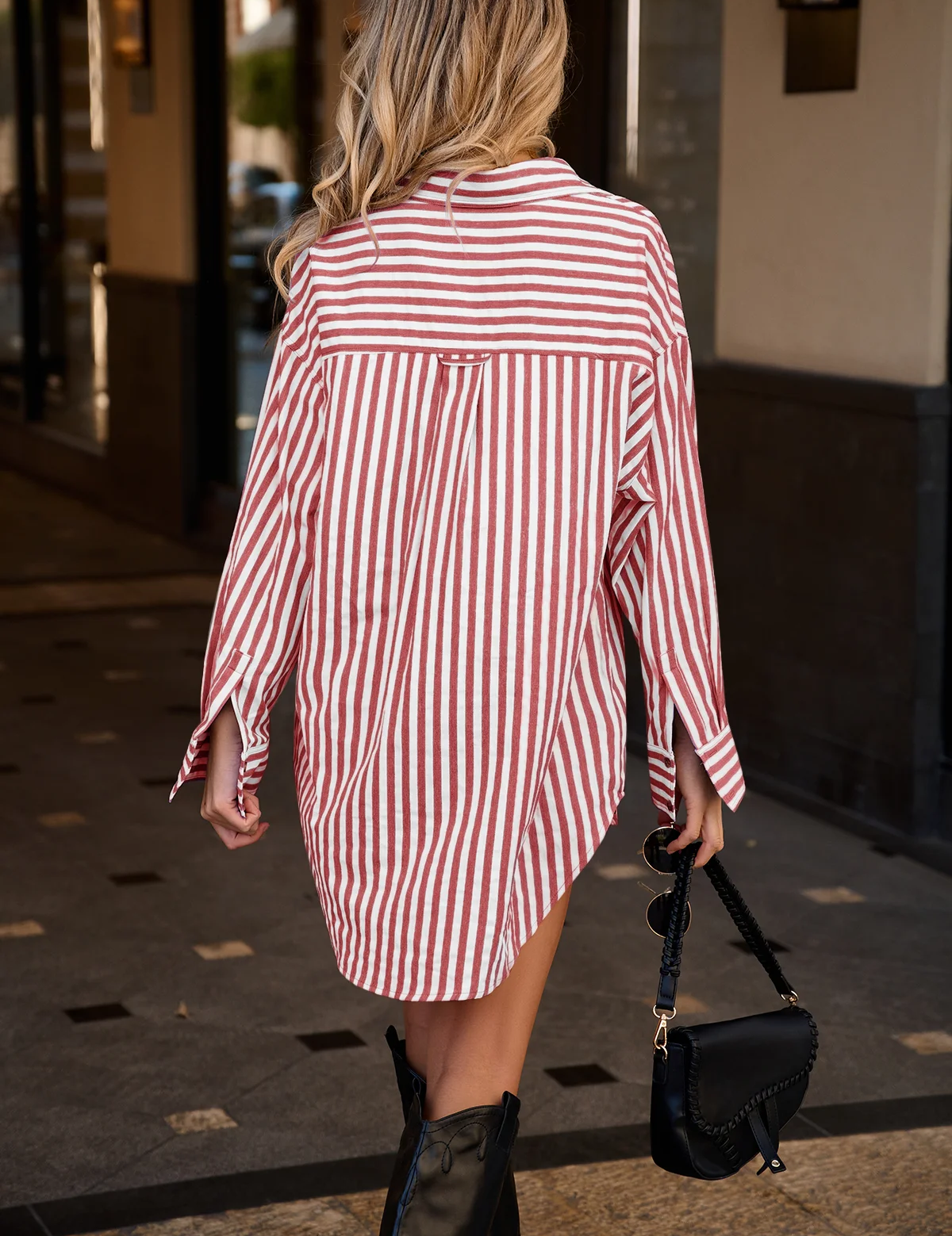 CicyBellWomensRedStripedShirtsH5N8043.webp