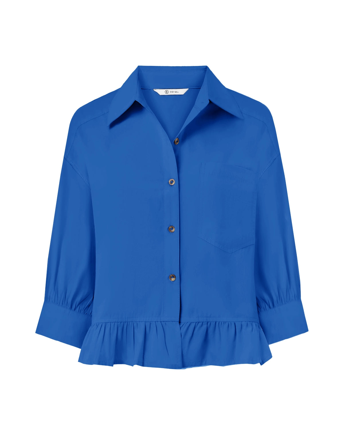 CicyBellWomensRoyalBlueCroppedShirtsM5A724BB1.webp