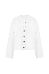 Cicy Bell Womens White Cardigans