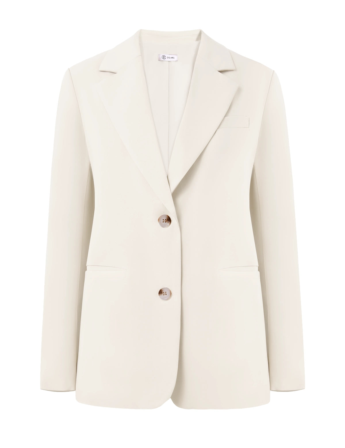 CicyBellWomensWhiteCasualBlazersH5N9221.webp