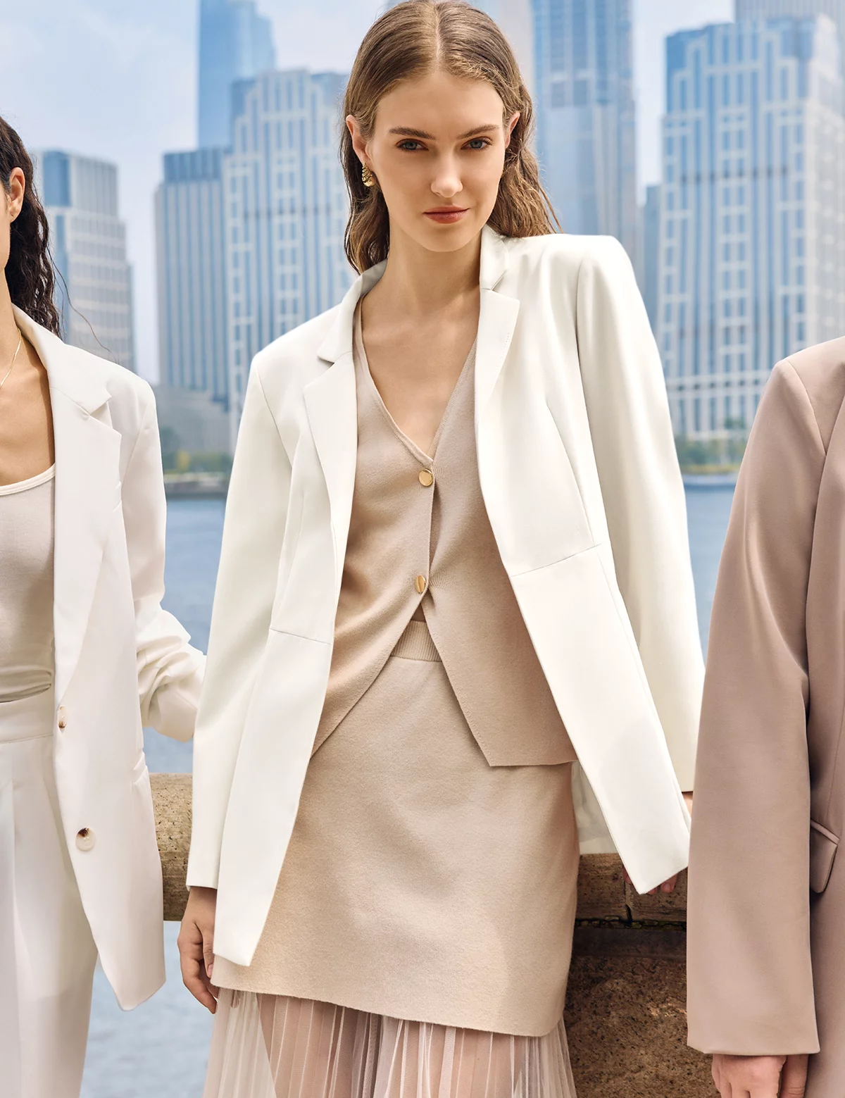 CicyBellWomensWhiteCasualBlazersH5N9223.webp