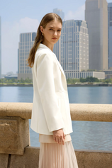 Cicy Bell Womens White Casual Blazers