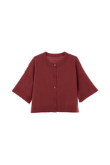 Cicy Bell Womens Wine Red Cardigan Tops
