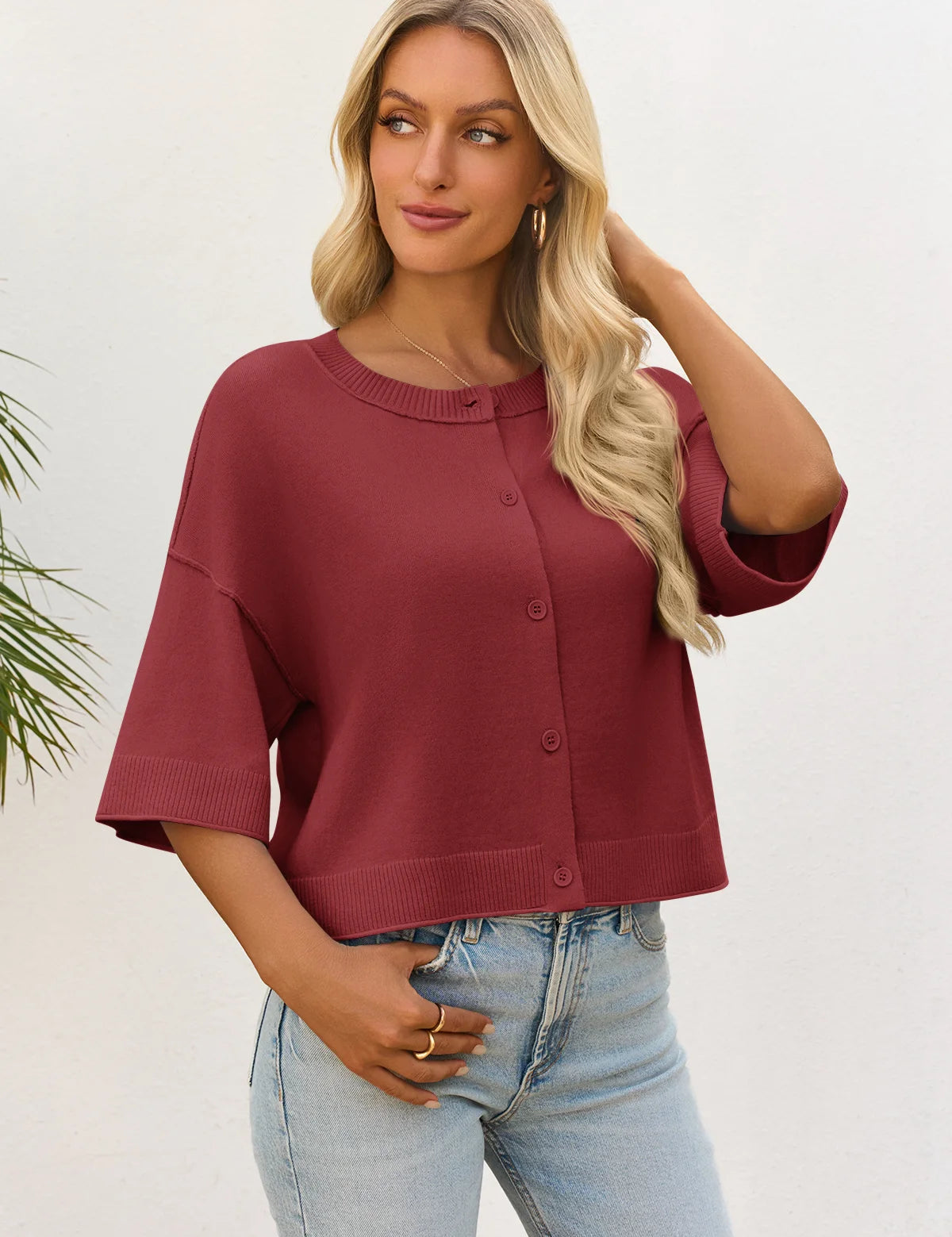 CicyBellWomensWineRedCardiganTopsRC67384-5.webp