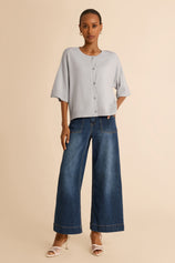 Womens Grey Cardigan Tops | Cicy Bell