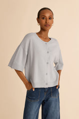 Womens Grey Cardigan Tops | Cicy Bell