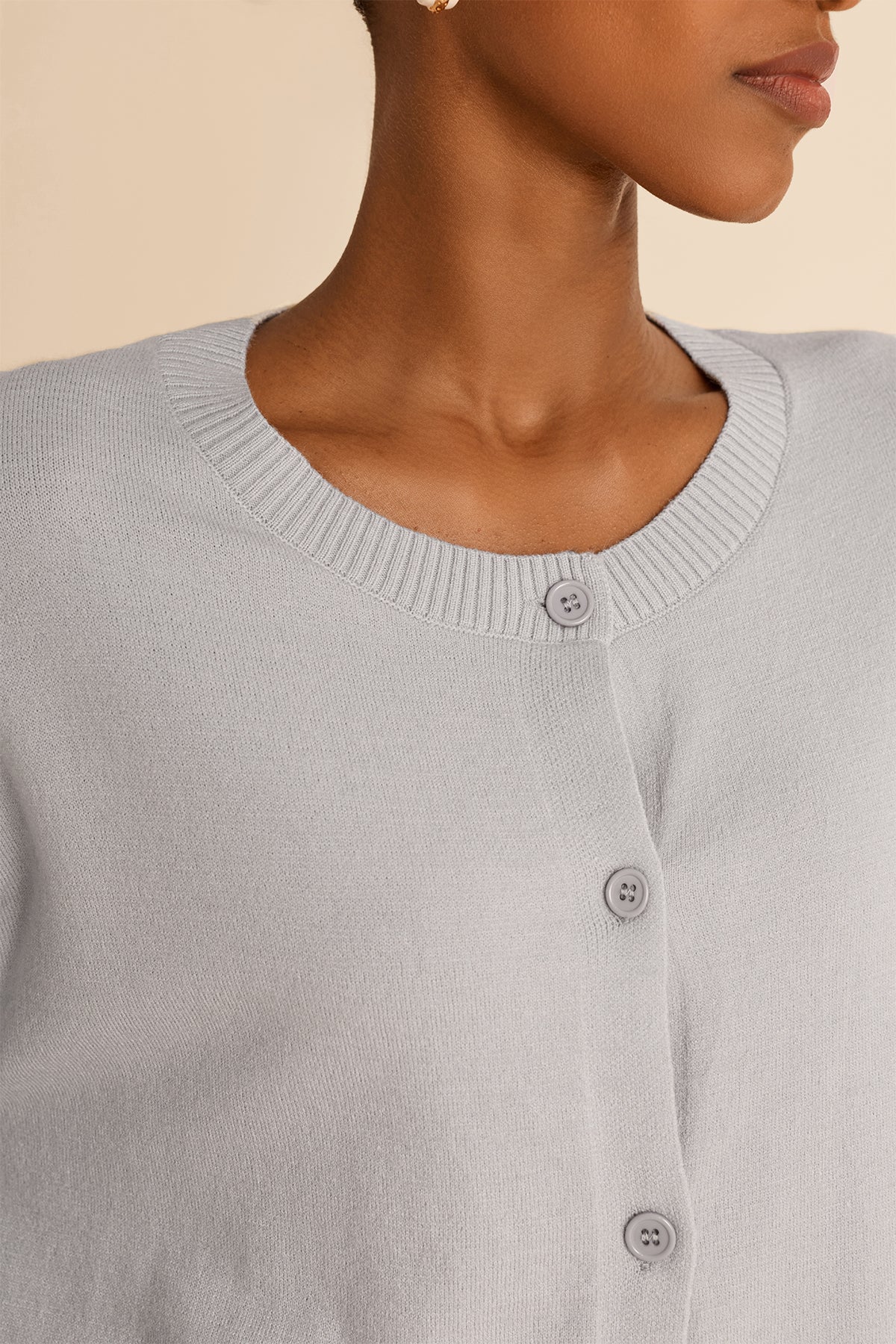 Womens Grey Cardigan Tops | Cicy Bell