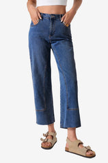 Cicy Bell Womens Navy Straight Leg Jeans