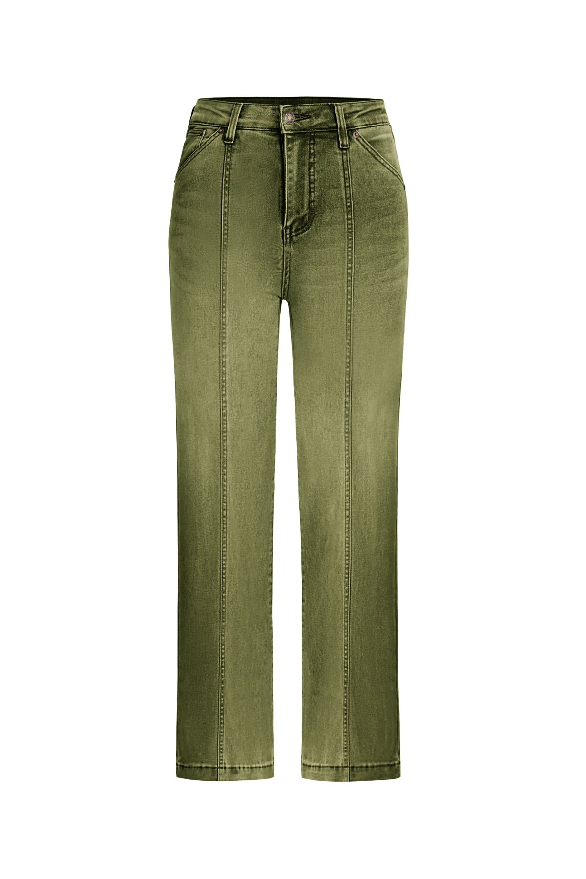 Womens Army Green High Waisted Baggy Jeans | CicyBell