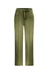 Womens Army Green High Waisted Baggy Jeans | CicyBell