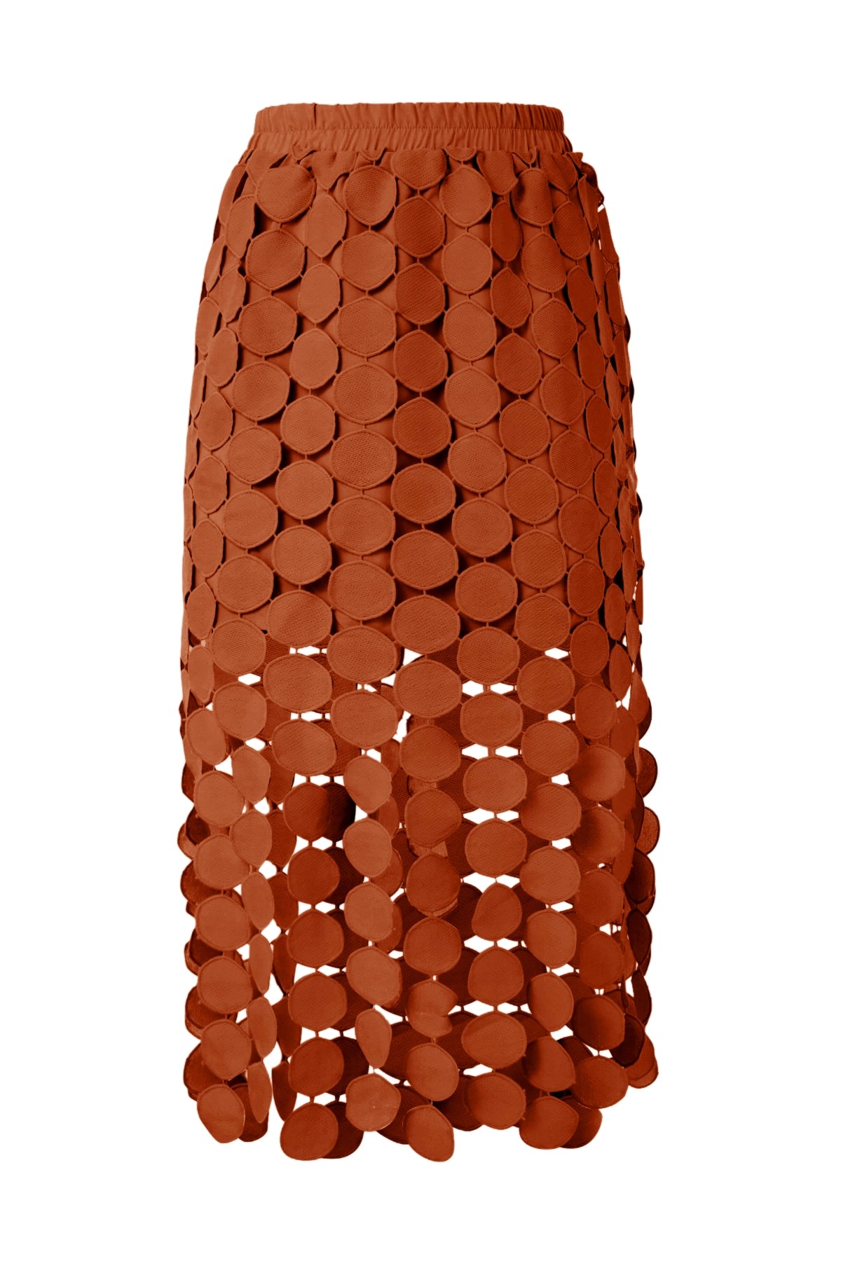 Womens Caramel Hollow Out Maxi Skirts | CicyBell