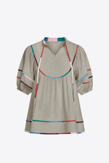 Womens Grey Summer Babydoll Tops | CicyBell