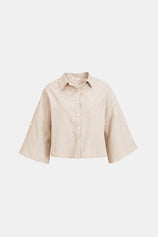 Womens Khaki Button Down Blouses | CicyBell