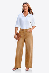 Womens Khaki High Waisted Straight Leg Jeans | CicyBell