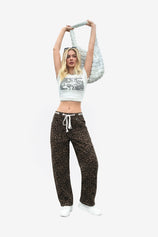 Womens Leopard Straight Leg Jeans | CicyBell