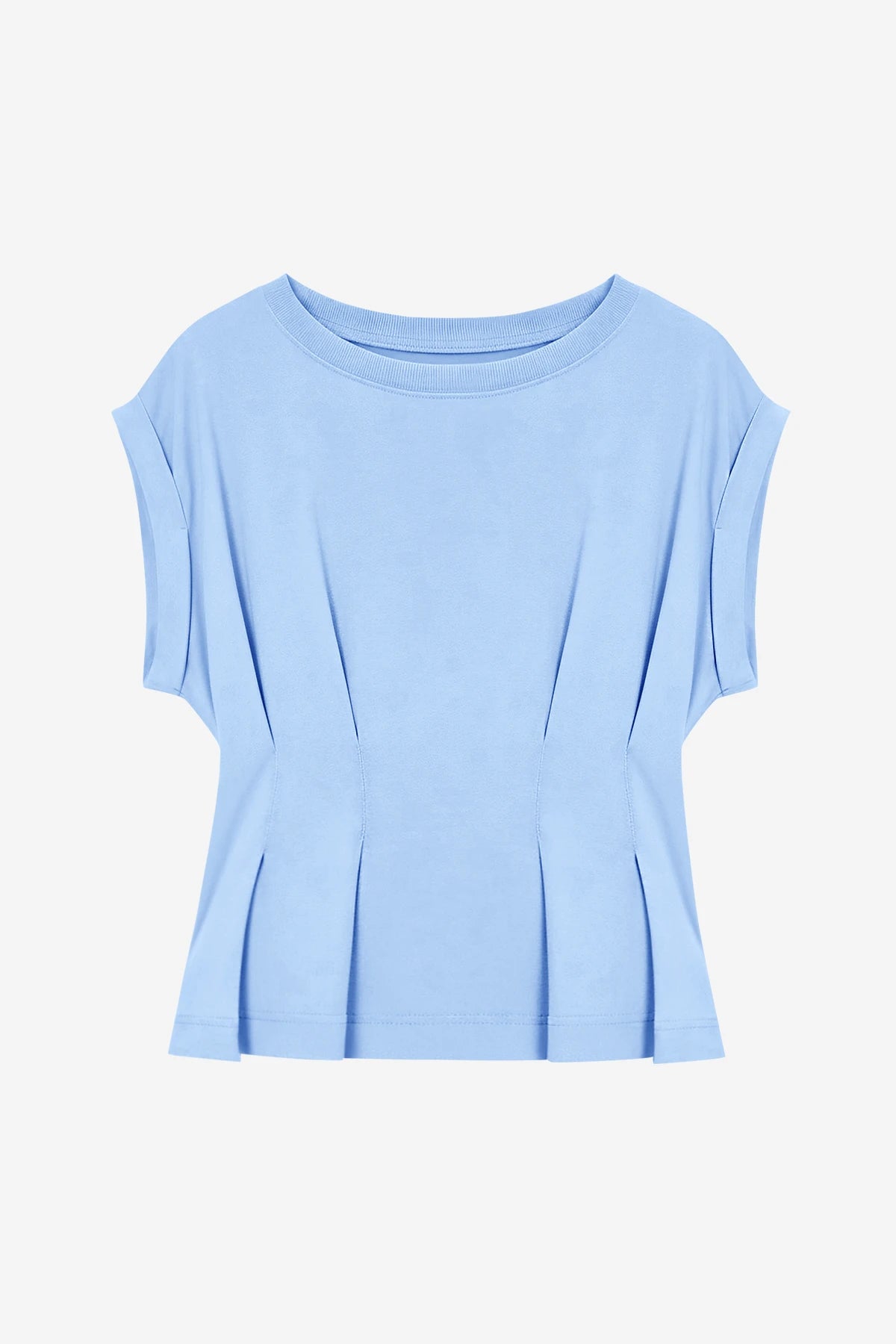 Womens Light Blue Cap Sleeve Tank Tops | CicyBell