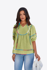 Womens Light Green Summer Babydoll Tops | CicyBell