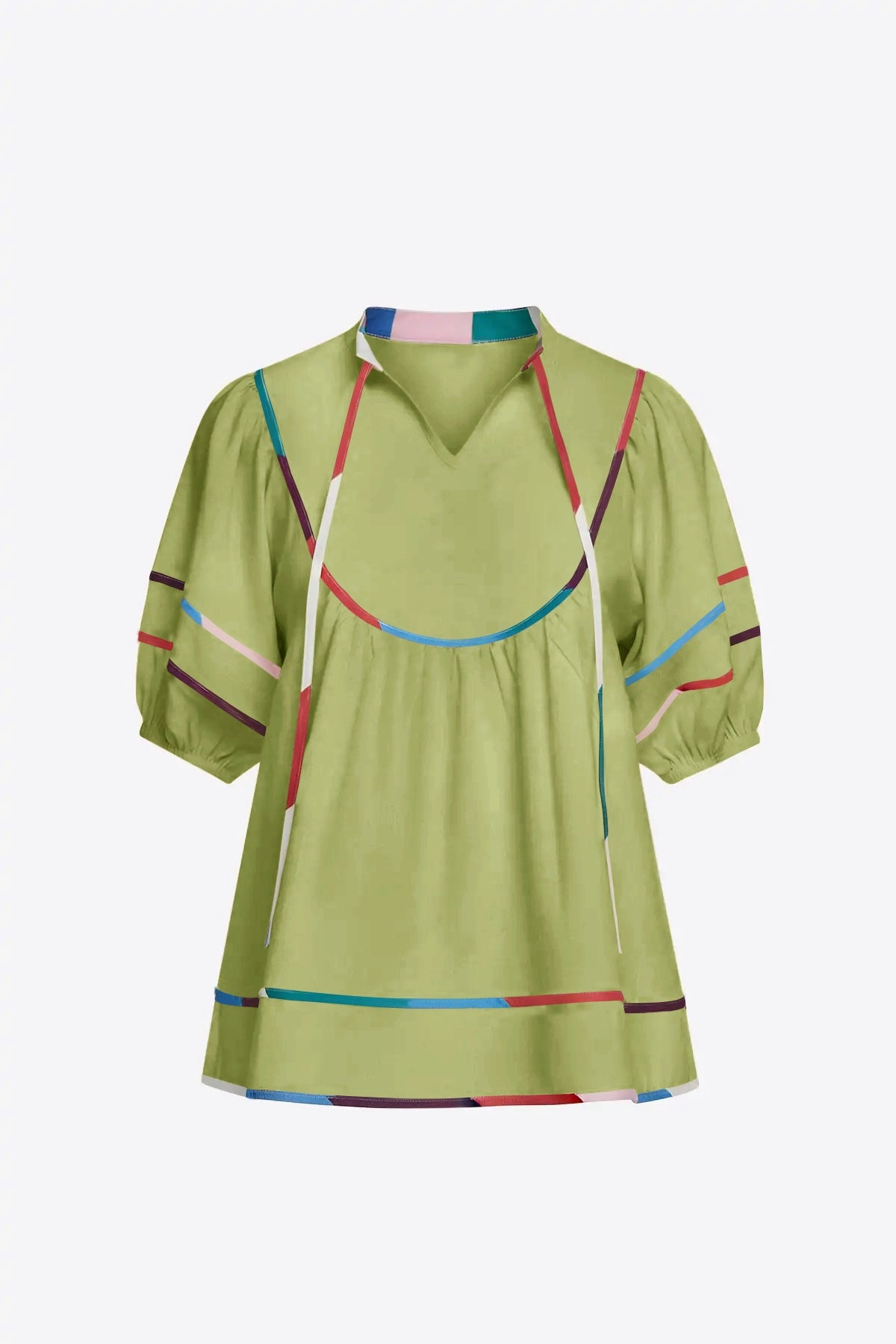 Womens Light Green Summer Babydoll Tops | CicyBell