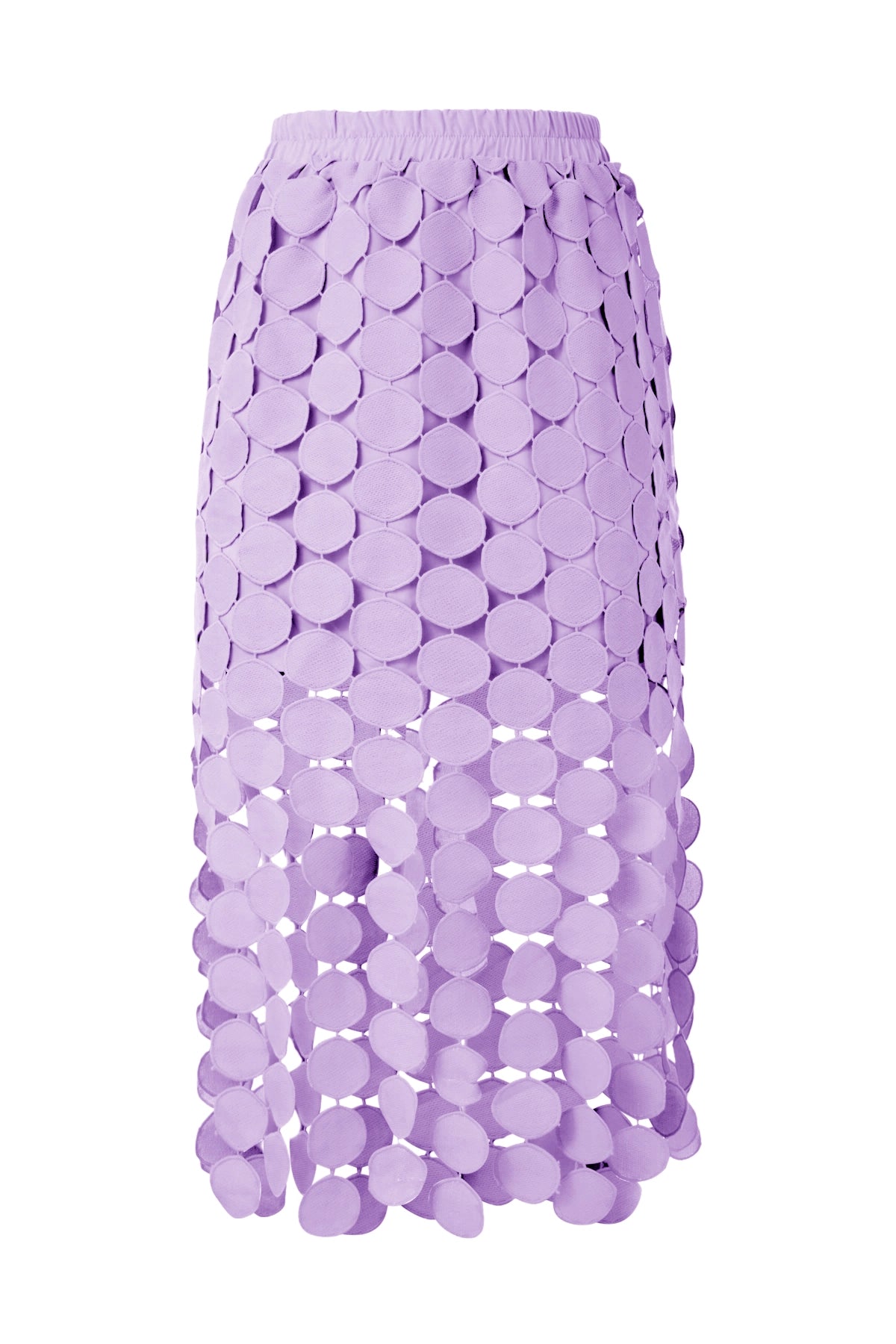 Womens Light Purple Hollow Out Maxi Skirts | CicyBell